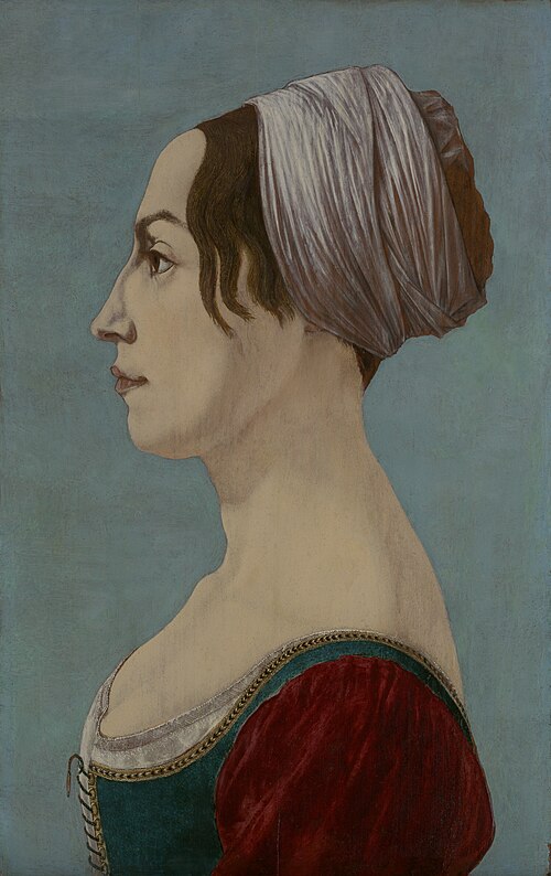 A Woman in Green and Crimson, 1494, Piero Pollaiuolo