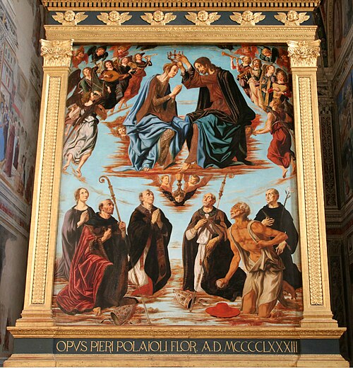 Coronation of the Virgin, 1483, Piero del Pollaiuolo