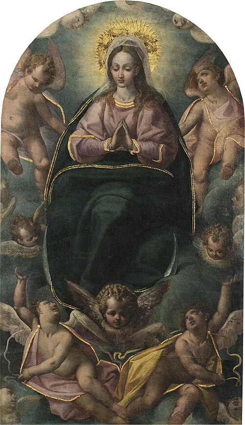 Virgen con ángeles, 1579, Pablo de Céspedes