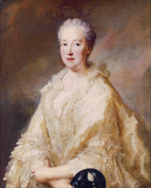 Portrait of Countess Palatine Maria Anna of Sulzbach (1722-1790), 1758, Georg Desmarées