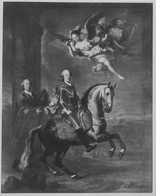 Reiterbildnis des Kurfürsten Maximilian III. Joseph von Bayern (Werkstatt), 1758, Georg Desmarées