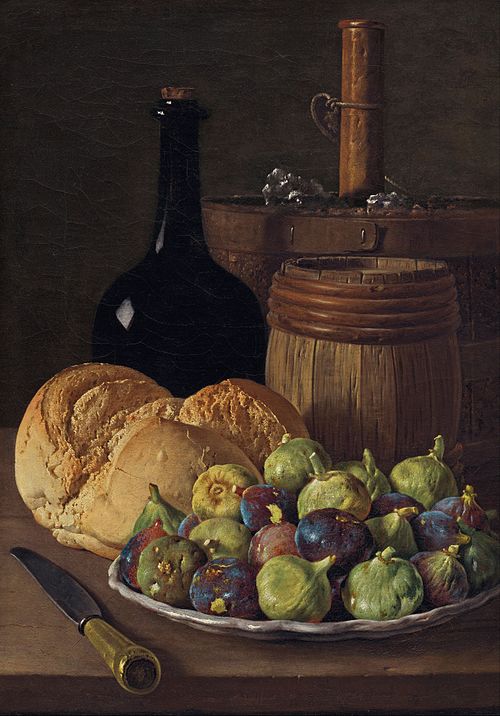 Still Life with Figs and Bread, 1770, Luis Eugenio Meléndez