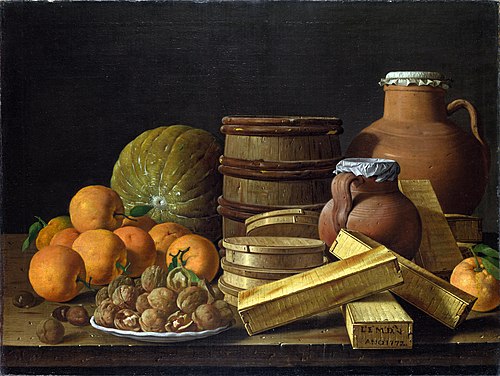 Nature morte aux oranges et aux noix, 1772, Luis Eugenio Meléndez