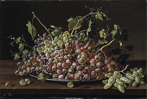 Still Life with Grapes, 1771, Luis Eugenio Meléndez