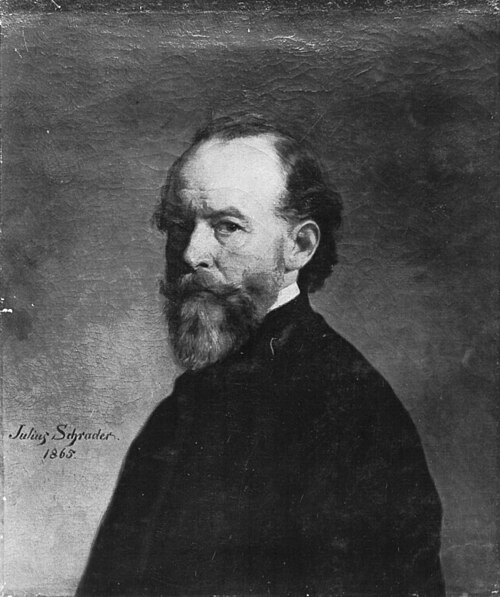 Selbstbildnis Julius Friedrich Anton Schrader, 1865, Julius Schrader