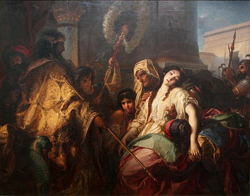 Esther vor Ahasver, 1856, Julius Schrader
