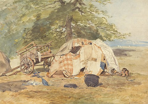 A Gypsy Encampment, , Octavius Oakley