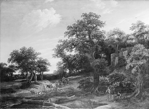 The Edge of the Oak Wood, 1666, Cornelis Dekker