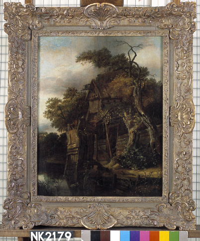 Landscape with a dovecote by the water, 1650, Cornelis Dekker