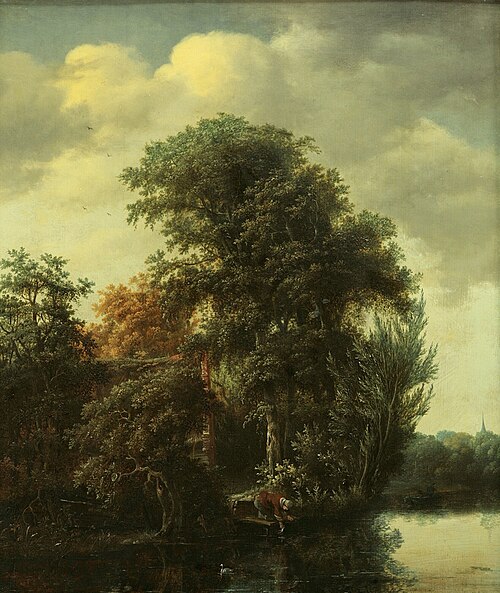 Trees with Farmhouse Near Water, 1686, Cornelis Dekker