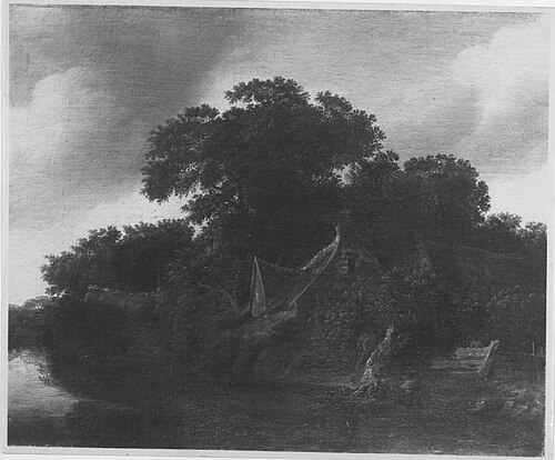 Baumlandschaft mit Bauernhof, 1644, Cornelis Dekker