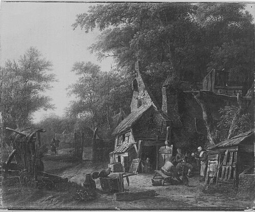 Baumlandschaft mit Bauernhof, 1644, Cornelis Dekker