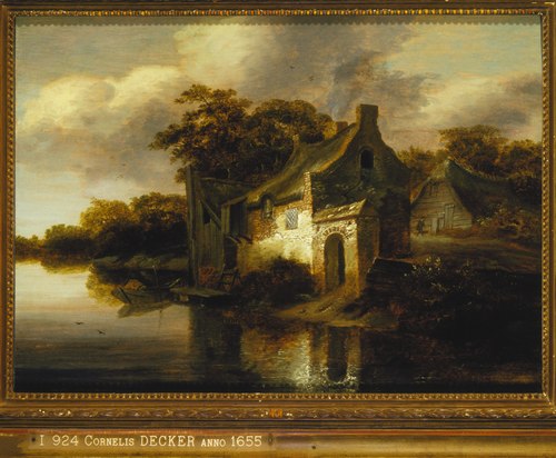 Farmhouse near water, 1655, Cornelis Dekker