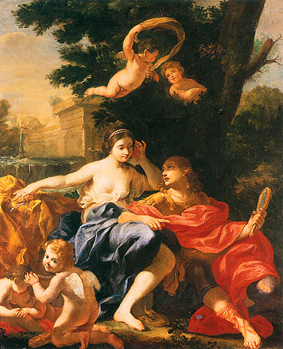 Rinaldo and Armida at the fountain., 1700, Jean-François de Troy