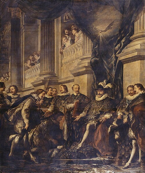 Premier chapitre de l'ordre du saint Esprit tenu par Henri IV dans l'église du couvent des Grands Au, 1732, Jean-François de Troy
