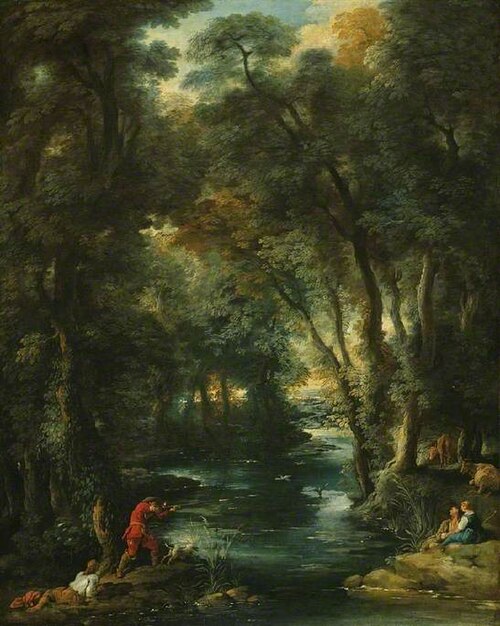 Duck-shooting in a wood, 1730, Jean-François de Troy