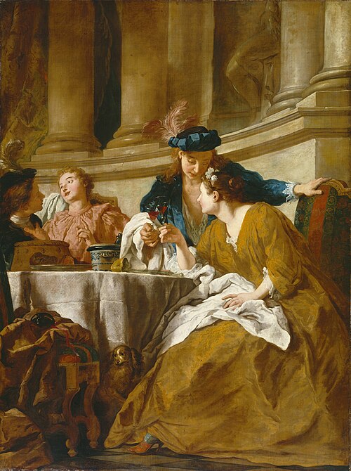 Luncheon with Figures in Masquerade Dress, 1725, Jean-François de Troy