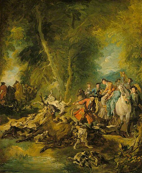 The Death of a Stag, 1737, Jean-François de Troy