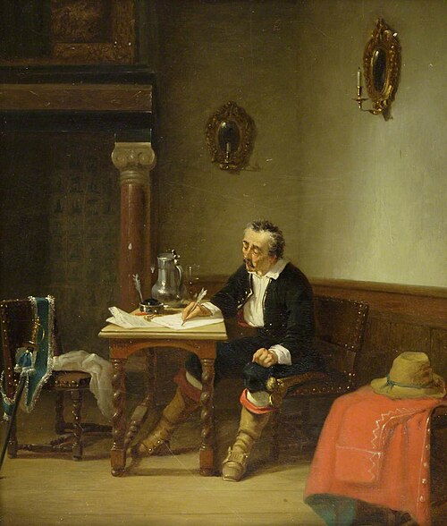 Man Writing, , Jakob Josef Eeckhout