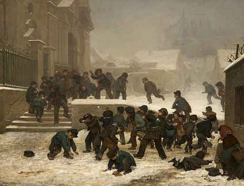 Snowballing, 1861, Pierre Édouard Frère