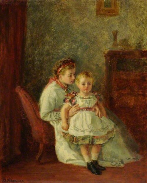 Waiting for Visitors, 1868, Pierre Édouard Frère