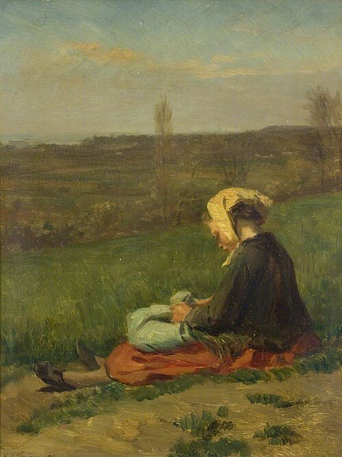 A Child in a Field, 1871, Pierre Édouard Frère