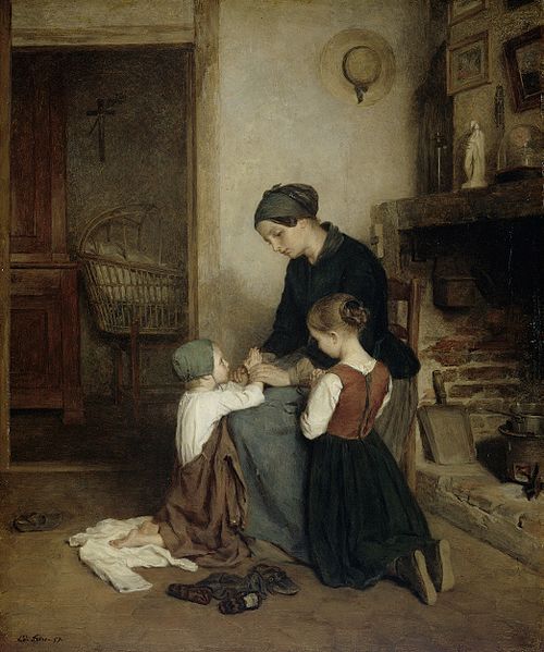 The Evening Prayer, 1857, Pierre Édouard Frère