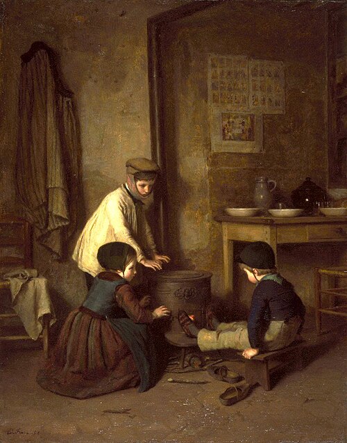 The Cold Day, 1858, Pierre Édouard Frère