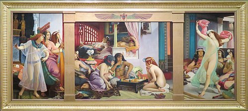 Ramsès dans son harem, 1885, Jean-Jules-Antoine Lecomte du 