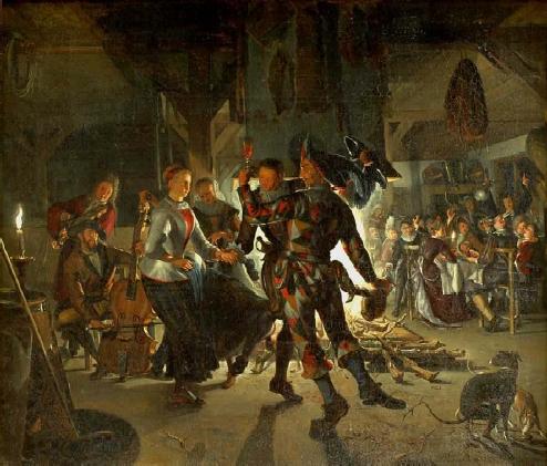 Bohnenkönigsfest, 1706, Matthys Naiveu