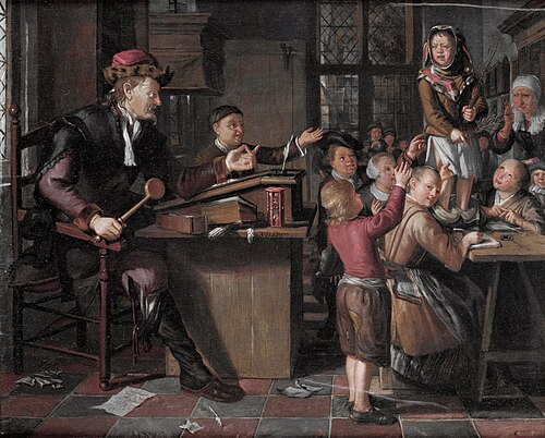 A schoolroom interior, 1691, Matthys Naiveu