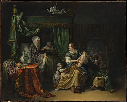 The Newborn Baby, 1675, Matthys Naiveu