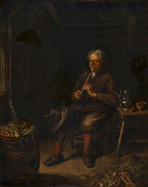 Man smoking a pipe, 1670, Matthys Naiveu