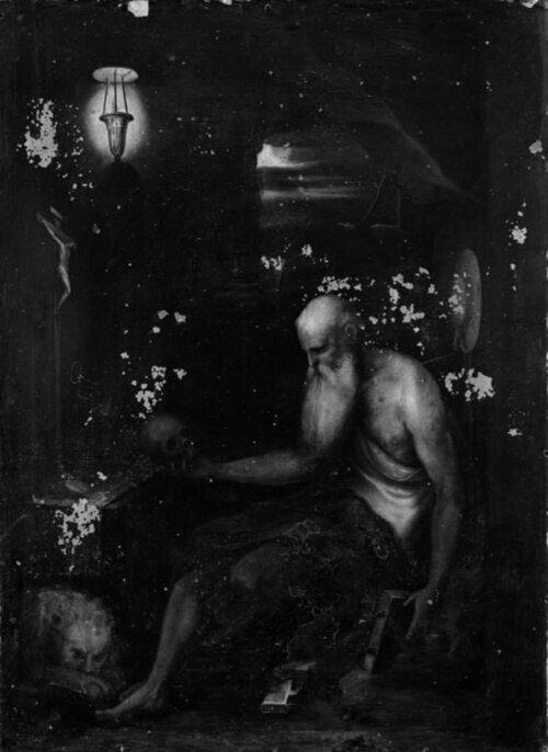 Saint Jerome and the Lion, 1691, Matthys Naiveu