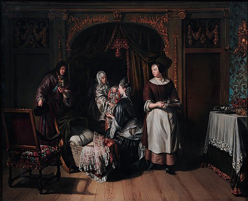 Visit to the Nursery, 1700, Matthys Naiveu