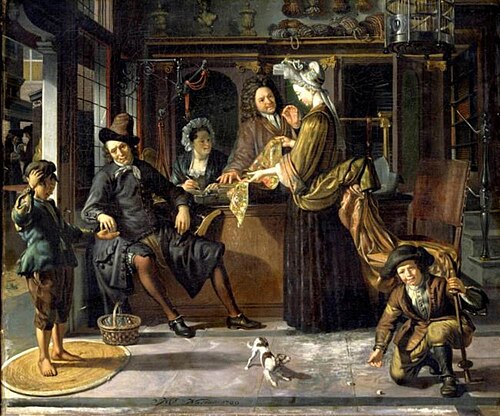 Le vendeur d'étoffe, 1709, Matthys Naiveu