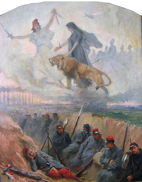 Dream of Polish volunteers in French trenches, 1925, Jan Styka