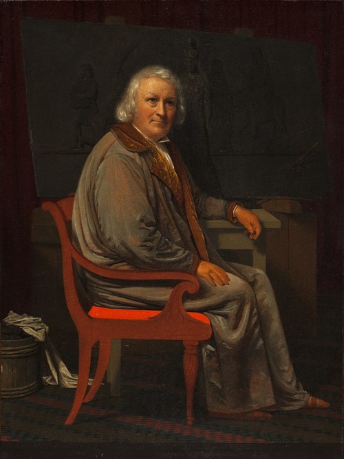Portræt af Thorvaldsen i sit atelier, 1839, Johan Vilhelm Gertner