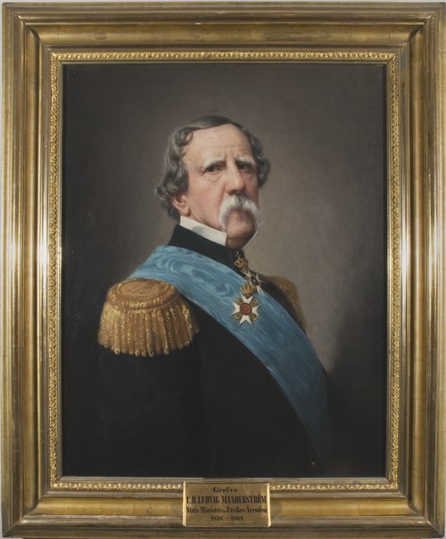 Ludvig Christoffer Rutger Manderström (1806-1873), count, baron, prime minister of Foreign Affairs, , 1870, Johan Vilhelm Gertner