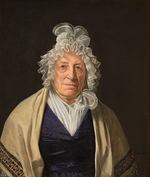Fru Lindam, f. Goos, enke efter superkargo Lindam i Ostindien, 1839, Johan Vilhelm Gertner