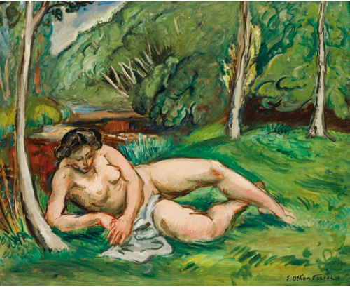 Nu allongé dans un paysage, , Othon Friesz