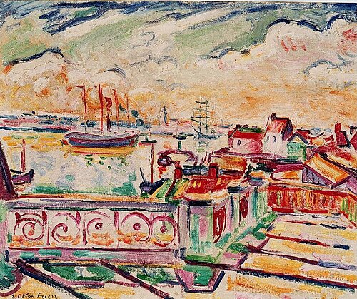 Le Port d'Anvers, 1906, Othon Friesz