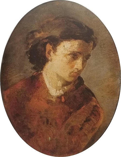 Portrait of Anita Garibaldi, 1849, Gerolamo Induno