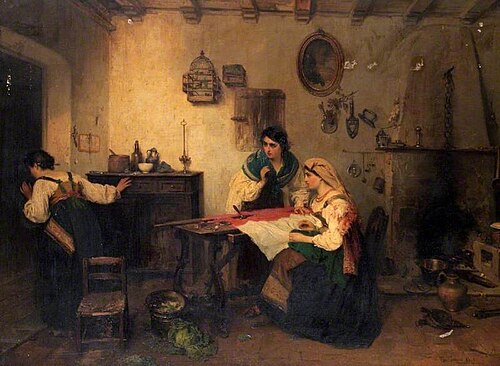 A Scene from the Rissorgimento, 1865, Gerolamo Induno