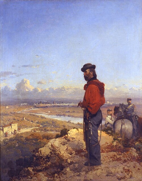 Garibaldi sulle alture di Sant’Angelo presso Capua, 1862, Gerolamo Induno