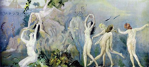 Hylas and the Nymphs, 1910, Arthur Bowen Davies