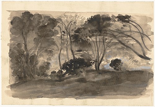 Landscape: Black Trees II, 1895, Arthur Bowen Davies