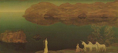 Unicorns (Legend—Sea Calm), 1906, Arthur Bowen Davies