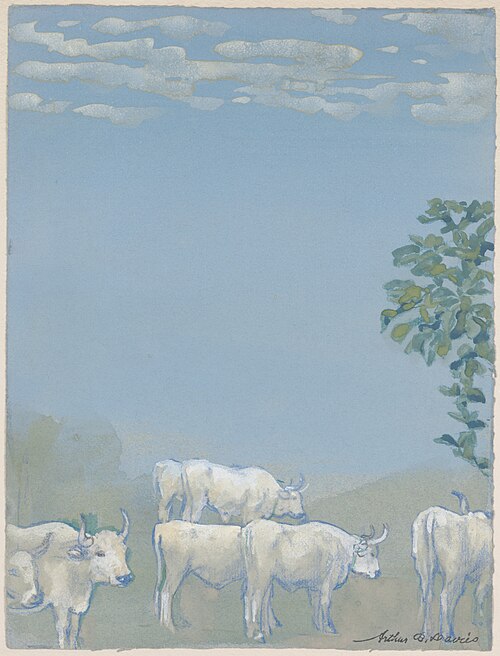 Landscape with Cows, , Arthur Bowen Davies