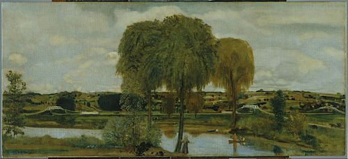 Along the Erie Canal, 1890, Arthur Bowen Davies